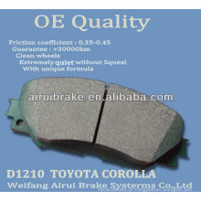 D1210 Corolla cerâmica freio pad